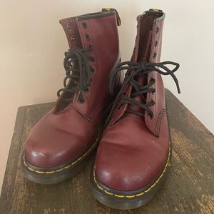 Dr Martens Cherry 1460s Leather Boots